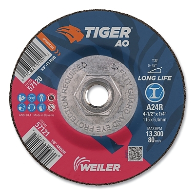 4-1/2 X 1/4 TIGER TY27GRIND WHL AO 5/8